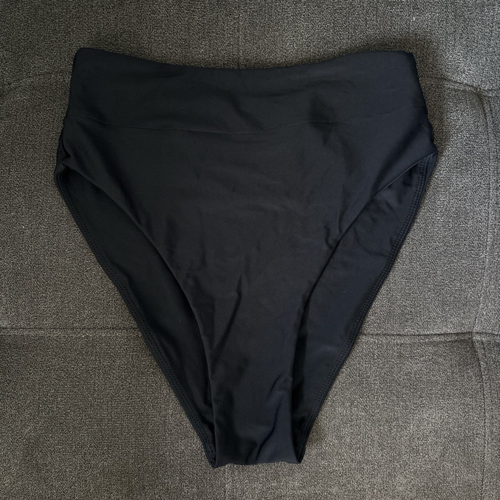 Benoa Swim Black High-Waisted Bikini Bottom